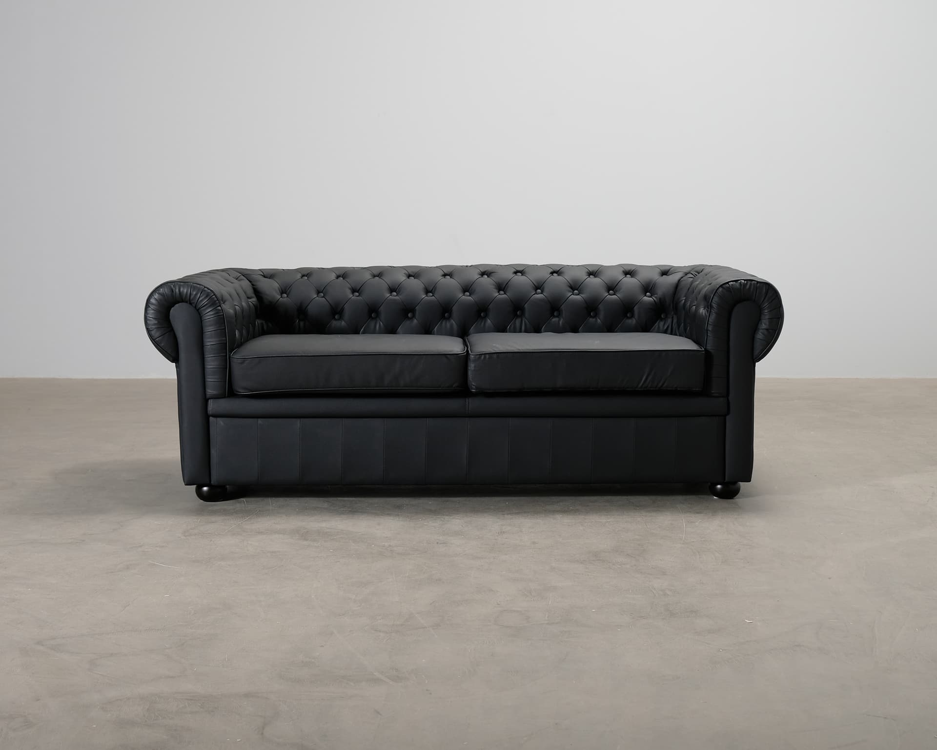 Chesterfield 3-sits soffa svart Chesterfield 3-sits soffa svart